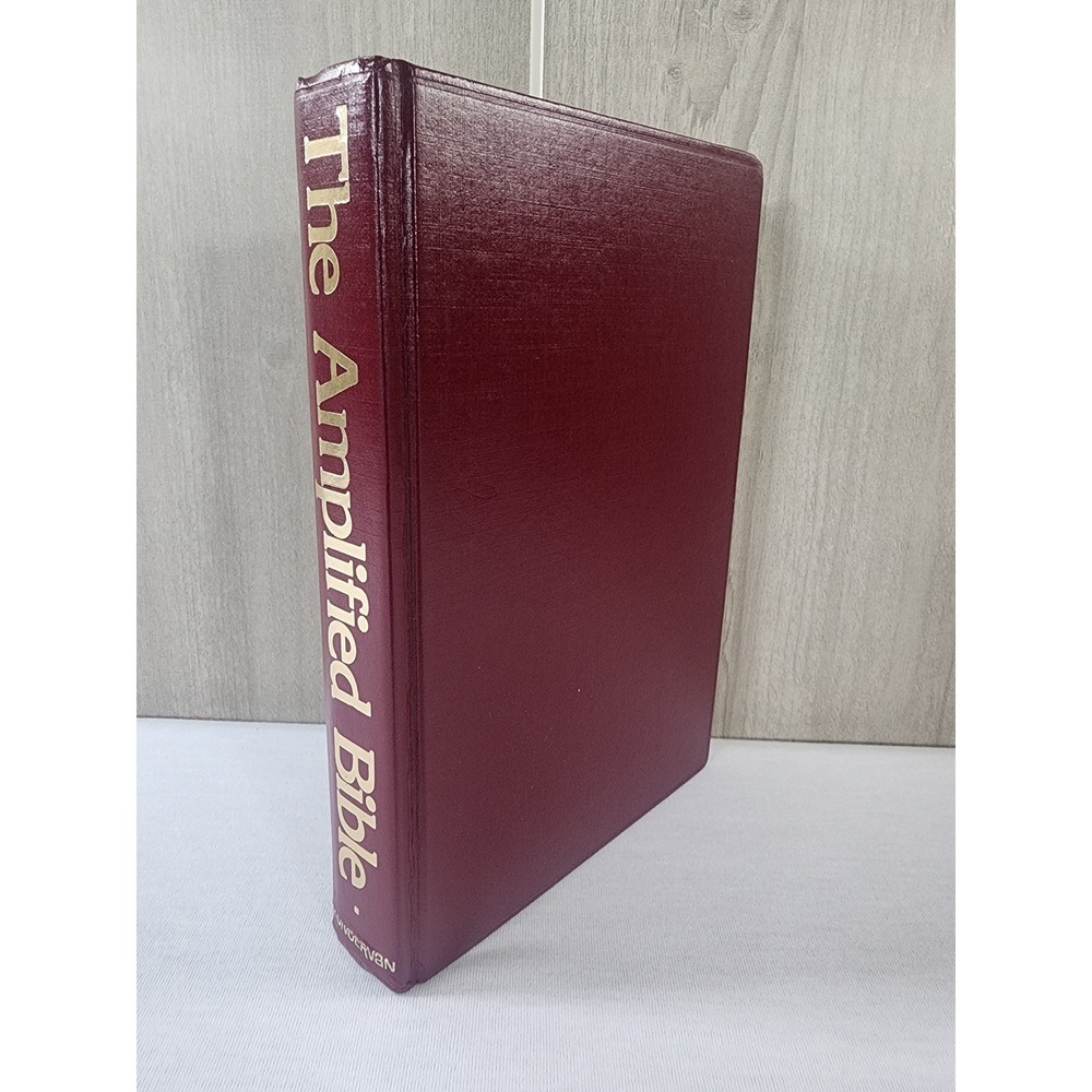 Zondervan The Amplified Bible Hardcover Burgundy Gold Lettering 1986 Printing